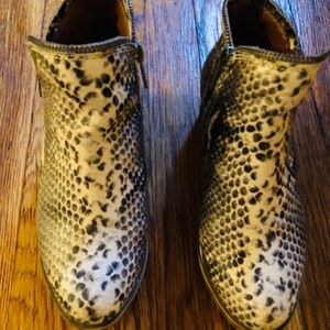 Lucky Brand Snakeskin Booties